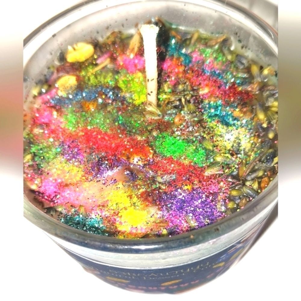 Hand crafted "Taste the Rainbow" limited edition candle 6oz